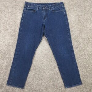 Bonobos Jeans Mens 36x28 (Tag 36x32) Blue Athletic Tapered Flex Zip Denim Pants